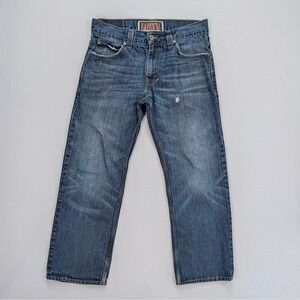 Levi's 549 Low Loose Relaxed Straight Jeans 34x30 Distressed Medium Wash